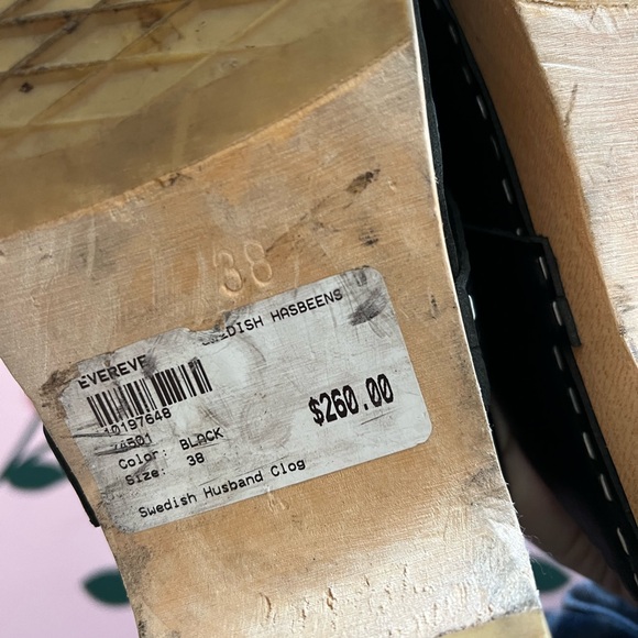 Black Swedish Hasbeens size 38 great condition - Picture 3 of 3